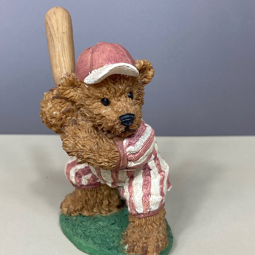 🐻📦$4.99 ship: Home Interiors KK Brown Bear Baseball Pitcher Figurines Lot of 2 - Picture 6 of 12
